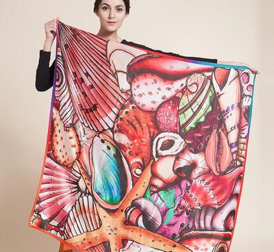 秋冬新款*重磅桑蠶絲大方巾 *典雅女士絲巾